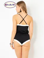 DoReMi Pamuklu Şortlu Tulum Pijama Siyah görsel 6