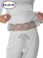 Doremi Romance Pijama Takım Gri Melanj farklı açı