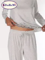 Doremi Romance Pijama Takım Gri Melanj görsel 4