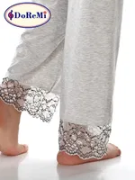 Doremi Romance Pijama Takım Gri Melanj görsel 5