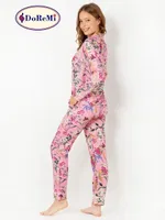 DoReMi Rosy Uzun Kollu Bayan Pijama Takımı Desenli görsel 7