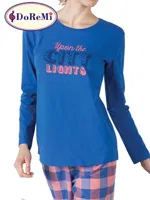 DoReMi Royal Rain Bayan Pijama Takımı Saks Mavisi farklı açı