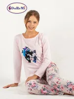 DoReMi Soft Style Bayan Pijama Takımı Toz Pembe farklı açı