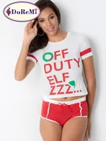 DoReMi Önü Baskılı Şortlu Pijama Takımı Beyaz görsel 5