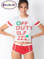 DoReMi Önü Baskılı Şortlu Pijama Takımı Beyaz görsel 6