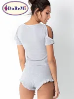 DoReMi Kısa Kollu Şortlu Pijama Takımı Gri görsel 6