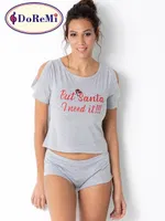 DoReMi Kısa Kollu Şortlu Pijama Takımı Gri görsel 8