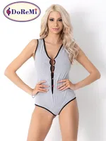 DoReMi Düğmeli Şortlu Tulum Pijama Gri detay görünüm