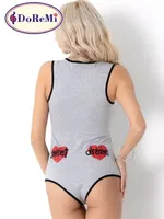 DoReMi Düğmeli Şortlu Tulum Pijama Gri görsel 7