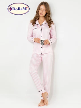 DOREMI DoReMi Victoria Uzun Kollu Bayan Pijama Takımı - Alternatif Görünüm