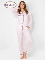 DoReMi Victoria Uzun Kollu Bayan Pijama Takımı Pembe farklı açı
