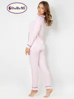 DoReMi Victoria Uzun Kollu Bayan Pijama Takımı Pembe görsel 6