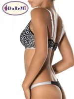 DoReMi Violet Push-Up Dolgulu Dantel Detaylı Sütyen Takım Siyah farklı açı