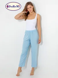 DOREMI Beli Lastikli Viskon Bayan Pijama Altı