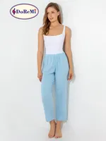 Beli Lastikli Viskon Bayan Pijama Altı BULUT MAVİSİ detay görünüm