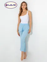 Beli Lastikli Viskon Bayan Pijama Altı BULUT MAVİSİ farklı açı