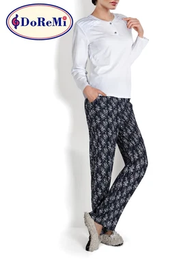 DOREMI DoReMi White-Black Bayan Pijama Takımı