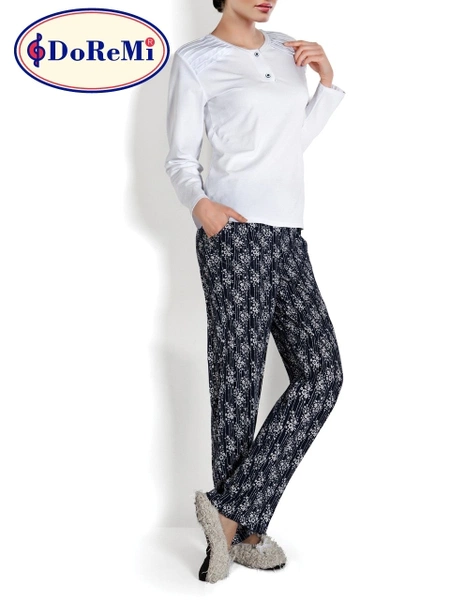 DoReMi White-Black Bayan Pijama Takımı