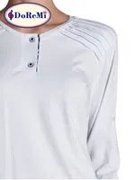DoReMi White-Black Bayan Pijama Takımı Beyaz farklı açı