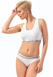 Öztaş Elegant Beyaz Spor Sütyeni Ve Bikini Külotlu Takım 23003-YG Öztaş
