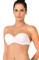 Emay Sırtı Şeffaf Straplez Desteksiz Sütyen 701 Beyaz