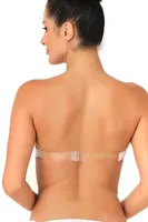 Emay Sırtı Şeffaf Straplez Desteksiz Sütyen 701 Ten görsel 5