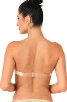 Emay Sırtı Şeffaf Straplez Desteksiz Sütyen 701 Beyaz detay görünüm