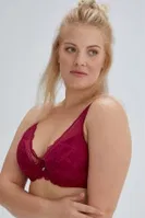 Emmly Balenli Kaplı Üçgen Tek Sütyen Eros ERSK310 Vişne görsel 6