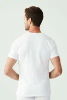 Erkek Yuvarlak Yaka Kısa Kol Atlet 2 Li US. POLO ASSN. 80197 Beyaz görsel 6