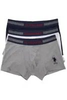 Erkek  Boxer 3 Lü  US. POLO ASSN. 80155 Lacivert-Gri Melanj-Beyaz detay görünüm