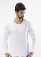 Erkek İnterlok Uzun Kollu Fanila Türen 116/BEYAZ Beyaz görsel 4