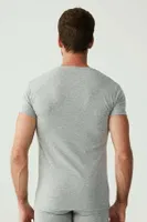 Erkek Kısa Kol V Yaka Atlet 2 Li US. POLO ASSN. 80194 Gri görsel 7