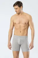 Erkek Likralı Uzun Boxer Bel Bantlı Cacharel 1336/GRİ Gri