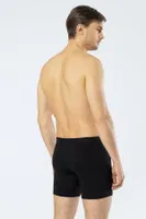 Erkek Likralı Uzun Boxer Bel Bantlı Cacharel 1336/SİYAH Siyah görsel 4
