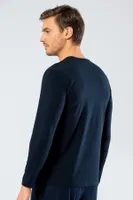 Erkek Uzun Kollu T-Shirt Cacharel 1333/LACİVERT Lacivert farklı açı