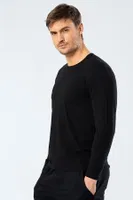 Erkek Uzun Kollu T-Shirt Cacharel 1333/SİYAH Siyah