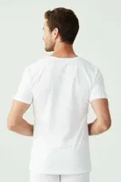 Erkek V Yaka Kısa Kollu Atlet 2 li Paket Us. POLO Assn. 80199 Beyaz görsel 7