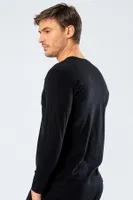 Erkek V Yaka Uzun Kollu T-Shirt Cacharel 1334/SİYAH Siyah farklı açı