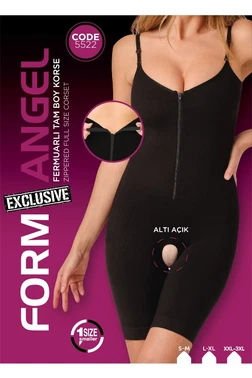 Form Angel Fermuarlı Tam Boy Ağ Kısmı Açık Korse Form Angel 5522 - Alternatif Görünüm