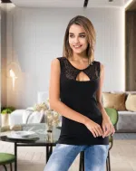 Gögüs Dekolteli Kadın Body Derya Kurşun 134 Siyah