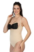 Göğüsü Açık String Body Korse Emay 2076 Ten