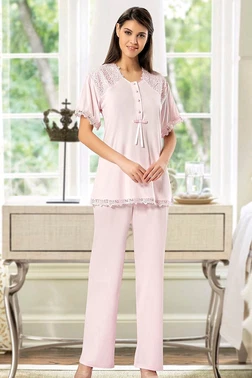 XSES Hamile Lohusa 3lü Pijama Gecelik Takım XSES 4200 - Alternatif Görünüm