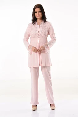 XSES Hamile Lohusa 3lü Pijama Gecelik Takım XSES 4300