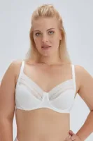 Hanna Balenli Toparlayıcı Çizgili Tek Sütyen Eros ERSK340 Ekru detay görünüm