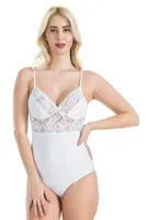 İp Askılı Dantelli Kadın Body Derya Kurşun 334 Beyaz farklı açı