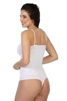İp Askıllı Ripli String Body Emay 1927 Beyaz detay görünüm