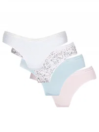 Öztaş Kadin Düz Renkli Bikini Külot (4lü Paket) 21001-H Öztaş