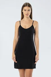 Türen Kadın Ip Askılı V Yaka Mikro Kombinezon Türen 901/SİYAH