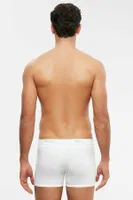 Kom Erkek Boxer - Tight Pamuklu 2 li Erkek Boxer Beyaz görsel 5