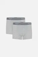 Kom Erkek Boxer - Tight Pamuklu 2 li Erkek Boxer Gri detay görünüm